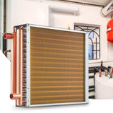 VEVOR 16"x 16" Heat Exchanger Water to Air 3-Row 3/8" Copper Ports 193 Fins V952-CPGSHRQ161606S869V0