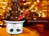 4 Tiers Electric Chocolate Melting Machine Fondue Maker Fountain V1294-YM0901-AU-JY12519