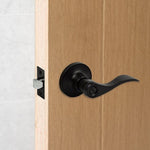 Door Handle Set Lever Privacy Function Black V63-837431