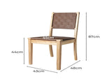 Levede Dining Chairs Accent Chair Lounge CH1100-2-BR