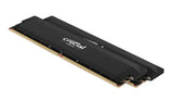Crucial Pro 64GB DDR5 UDIMM 6000MHz CL40 Black Heat Spreader Support Intel XMP AMD Ryzen V1202-V2-MECD5-2X32G60C40P