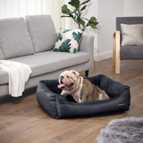 FEANDREA 110cm Dog Sofa Bed with Removable Washable Cover Dark Grey V227-3309641001162