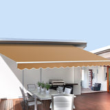 Instahut Retractable Folding Arm Awning Motorised Remoter Sunshade 2.5Mx2M Beige AWN-B-ARM-REMOTE-25X20-BEIGE