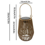 Rattan Hanging Lantern Outdorattan hanging lantern, outdoor lantern, bohemian outdoor decor, natural V1102-124-14697