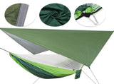 Portable Hanging Camping Hammock with Mosquito Net Canopy Rain Cover for Courtyard Garden V1294-YM0901-3116200038911