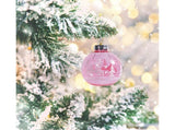 12Pcs Xmas Ball Ornament Round Party-Pink 8cm V1263-JX-774