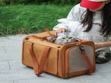 Multifunctional Pet Travel Bag Large Capacity, Breathable, Portable, Handheld or Crossbody Pet Bag V1265-AU-071-ZONG