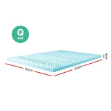Giselle Bedding Memory Foam Mattress Topper 11-Zone 8cm Queen MATTRESS-TOP-11Z-8-BL-Q