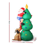 Jingle Jollys Christmas Inflatable Santa Tree 1.8M Illuminated Decorations XMAS-INF-TREE-6FT