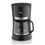 Automatic Drip Coffee Maker with Glass Carafe, Compact 1.2L Capacity, Anti-Drip System, Easy-Clean V1341-ZY-W8ZAFRDK-BLACK