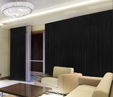 Long Large Thick Black Velvet Curtains 580x270cmfull liner,Blockout,Pinch Pleat V702-CNA7-1L BLACK