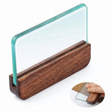 Leather Burnishing Tool with Black Walnut Handle, Glass Burnisher Block, 1 Count V1369-AZ3-W-11367