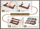 3-Tier Graded Card Display Stand Compatible with Mainstream Card Types for Birthdays Holidays Team V1366-AZ2-W-15009