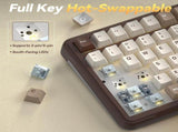 Solakaka A99PRO 3Mode RGB Mechanical Keyboard, Milk-Coffee-Brown V1300-A99PRO-MILK-COFFEE-BROWN