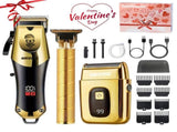 Golden Hair Clipper Razor Trimmer Set for Men V1142-TM601099587116983