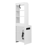 Artiss Bedside Table Nightstand Charging Station FUR-T-BS-SHEL-01-WH