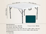 Mahjong Table, Fold-in-Half 4 Player Card Table with Wear-Resistant Green Tabletop, Portable V952-SDMJZBSWZDSTQ0FNSV0