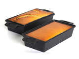 2-in-1 Cast Iron Bread Loaf Pan Tin with Lid Dual Use Baking Dish with Ergonomic Handles, V324-TSD-DULBREPOT