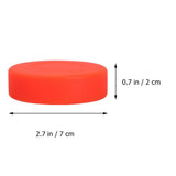 10 Pcs Street Hockey Pucks Durable Orange Rubber Smooth Surface for Practice V1366-AZ2-W-17202