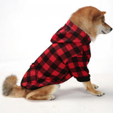 Big ! Pet Dog Plaid Hoodie Sweaters with Hat, Dog Warm Winter Dog Coat for Small Medium Large Dogs S V1189-WXFWAL-20260319-01108