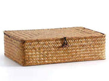 Natural Seagrass Storages for Organizing, Rectangular Storage with Lid, Wicker Woven V1189-LWWAL-20260401-06171