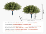 Artificial Topiary Cypress Trees with Ground Spike, 2 Set 406mm Faux Shrubs & Bushes Potted Plants, V952-DDMJCRGXJBS12L95S001V0
