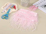 Black Ostrich Feathers Trim,78.7Inx3.15-4.3In Wide Ostrich Feathers Sewing Fringe Trim Ribbon for V1189-WXFWAL-20260319-00124