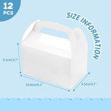 12 Pcs White Party Treat Boxes, Small Goodie Boxes ,Paper Treat Boxes,Kraft Paper Gift Box for V1192-AZ-W-17507