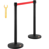 Crowd Control Stanchions, 2-Pack Crowd Control Barriers, Carbon Steel Baking Painted Stanchion Queue V952-ZGGLZHSTZX2JQGN8RV0