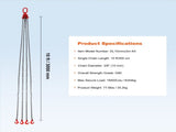 Chain Sling, 10 mm x 300 cm Chains with Hooks, G80 Engine Chain Hoist Lifts, 8 Ton/8344 kg V952-DGDLHHMGFH1JVNVOQV0