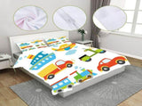 3Pcs/Set Polyester Fiber Quilt Cover Pillowcase Kit Comfortable Household Bedroom Bedding V1294-YM0901-3117200096711