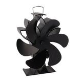 Heat Powered Stove Fan 6 Blade Aluminum Alloy Low Noise Wood Stove Fireplace Fan for Home Log V1294-YM0706-3114230098211