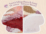 Cute Non Slip Kids Bath Mat - Strong Absorbent Soft Washable Purple Mushroom Boho Bath Rug for Tub, V1258-DP02-C-560