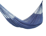 Outdoor undercover cotton Mayan Legacy hammock King size Blue V97-TKBLUE