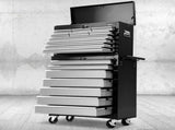 Giantz 17 Drawer Tool Box Cabinet Chest Trolley Toolbox Garage Storage Box Grey TB-17DR-107-BKGY