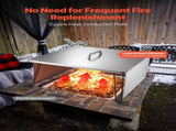 Fire Pit Heat Deflector, 645x645x370 mm Square Outdoor Burner Cover, Stainless Steel Bonfire Camping V952-HKGRZFX25YC0ER15N001V0