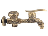 G1/2 Wall Mounted Washing Machine Faucet Brass Retro Hot Cold Water Tap Bathroom Supplies V1294-YM0718-3112200148311