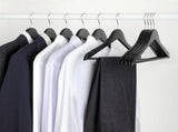 TOPIA HANGER Wooden Coat Hangers 30 Pack, Black Wood Suit Hangers, 360&deg Swivel Hook and Non-Slip V1258-DP02-F-228