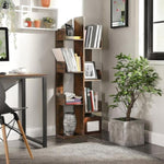 VASAGLE Tree-Shaped Bookcase with 8 Storage Shelves Rounded Corners Rustic Brown V227-9101386002141