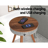 Artiss Smart Coffee Table Wireless Charging Bluetooth Speaker FUR-X-COF-01-WD