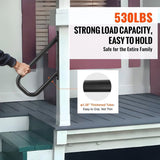 Handrails for Outdoor Steps, 18.9" Length 1.3"Pipe Wall Mount Safety Railings for 1-2 Steps, Stair V952-DXSBSHS189INS1J6YV0