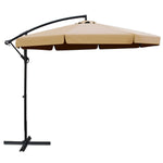 Instahut 3m Outdoor Umbrella Cantilever Garden Beach Patio Beige UMB-BAN-F-8RIB-BG