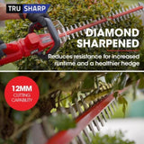 BAUMR-AG 40V 63cm Cordless Electric Hedge Trimmer Kit, with Battery and Fast Charger V219-HTMCLSBMRAHT4