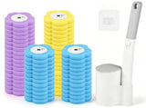 Disposable Toilet Bowl Brush Cleaner, 360 Degree Deep Cleaning, Long Handle and Flexible Storage, V1366-AZ2-W-15575