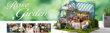 Dollhouse Miniature with Furniture Kit Plus Dust Proof and Music Movement - Rosa Garden Tea V178-13578