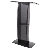VEVOR Acrylic Podium, 47" Tall, Acrylic Podium Stand with Wide Reading Surface & Storage Shelf, V952-CTSJTHSTMYK47UDDCV0