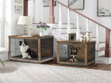 Wooden Pet Crate & Dog Cage End Table V767-P-XL111S-G2