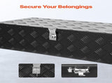 Heavy Duty Aluminum Truck Bed Tool Box, Stripes Plated Tool Box with Side Handle and Lock Keys, V952-LCZXGJX301392MXYR002V0