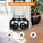 150KG Portable Cart Folding Dolly Push Truck Hand Collapsible Luggage Trolley V63-835541