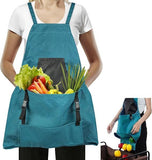 2Pack Gardening Apron, Garden Apron with Quick Release Pockets,Water Resistant Oxford with V1107-119-33140-GRN-2PACK